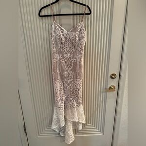 DO+BE Cream and White Lace Dress